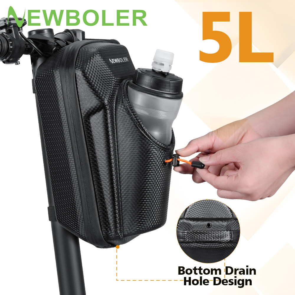Electric Scooter Front Bag Handlebar Water-Resistant Quick Release 5L EVA Folding Bicycle Adjustable Large Caliber Bicycle Bag