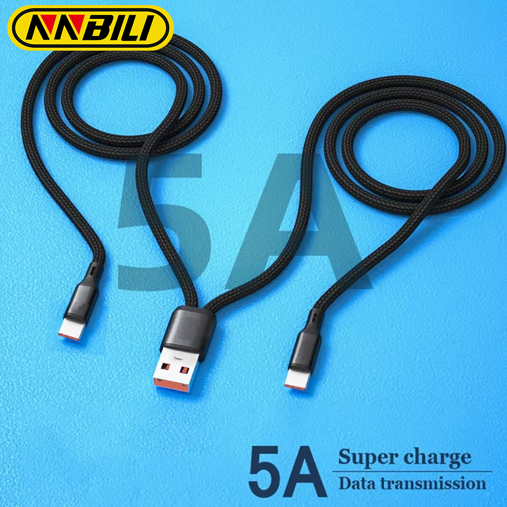 NNBILI 2-in-1 Data Cable Type C Micro Fast Charging Cable Y Splitter 5A Fast Charging Cable for Wire Cords