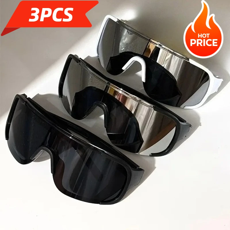 3pcs New Ski Climbing Goggles Bicycle Glasses Men's UV400 Sunglasses Women Sports Mountain Bike Outdoor Cycling Sun Glasses