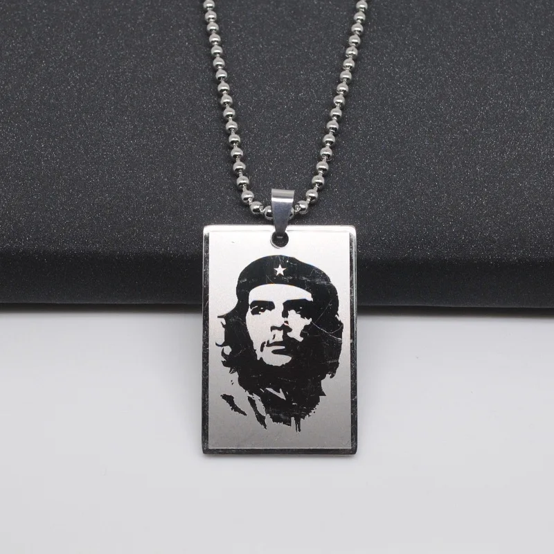 1PC Stainless Steel Che Guevara Pendant Necklace for Men Women's Hiphop Jewelry pen gpt