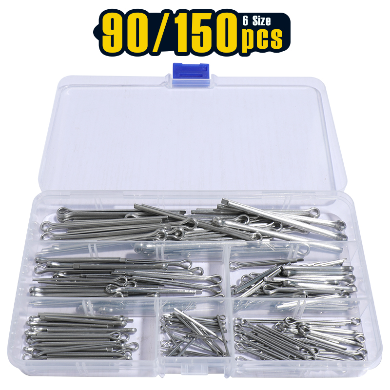 30-150 Pcs Cotter Pin Assortment Kit - 304 Stainless Steel, Assortment Kit