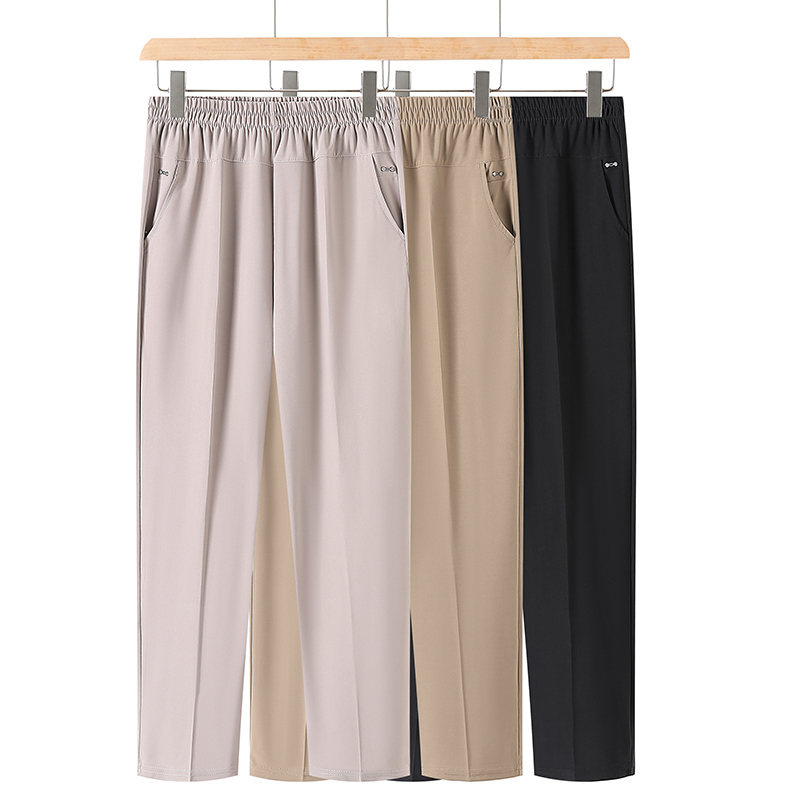 New spring and summer Women's Pants Mom Pants Elastic High Waist Casual Women Trousers Loose Straight