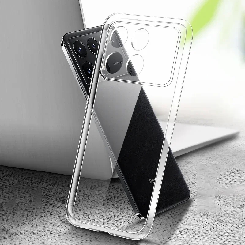 Ultra Thin Clear TPU Phone Case For Redmi Note 13 Pro 4G K70E Poco X6 Pro 5G Transparent Silicone Shockproof Cover Case