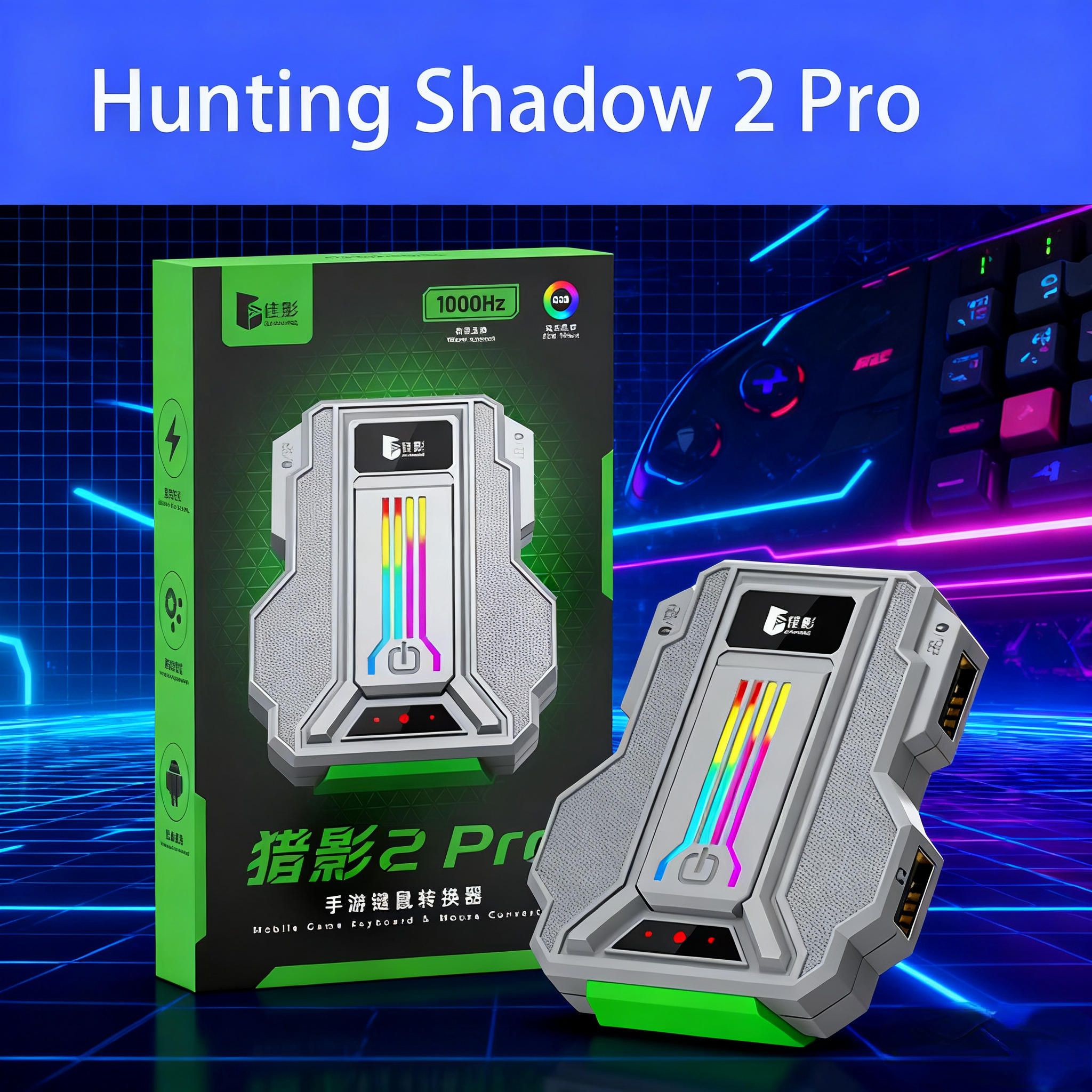 1000HZ Gamwing Hunting 2/2pro LieYing 2Pro Gaming Keyboard Mouse Converter Adapter BT USB For Android With 3.5mm Headphone Port