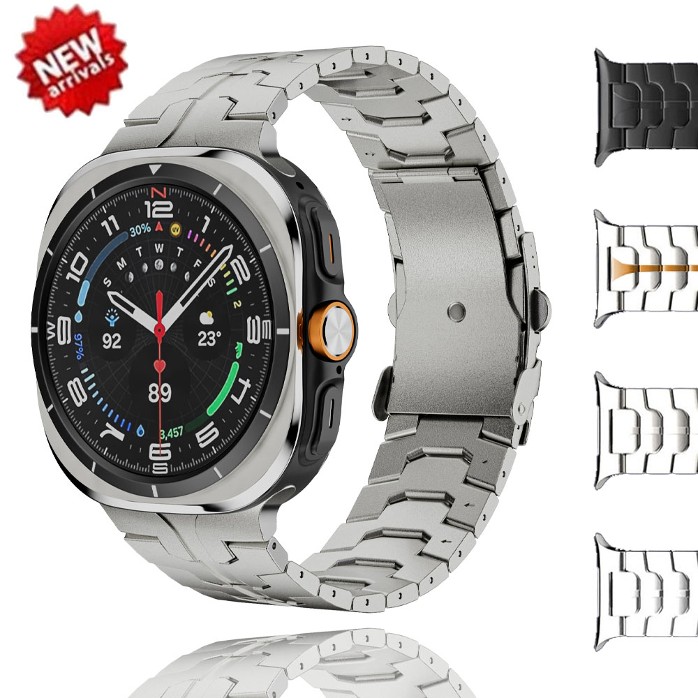 Stainless Steel Strap For Samsung Galaxy Watch Ultra 2025 No Gap Folding Buckle WristBand For Galaxy ultra Bracelet Accessories