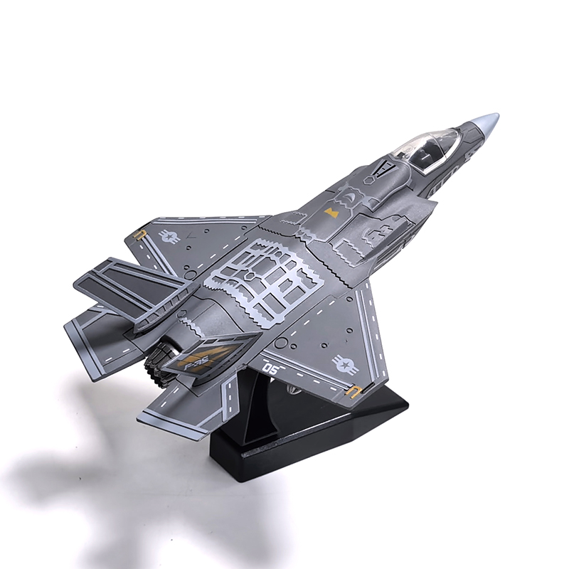 1 Piece DIY Puzzle Building Blocks Model Assemble Collection Toys F14 F35 B2 Fighter AH64 Helicopter Model Ornament Toy