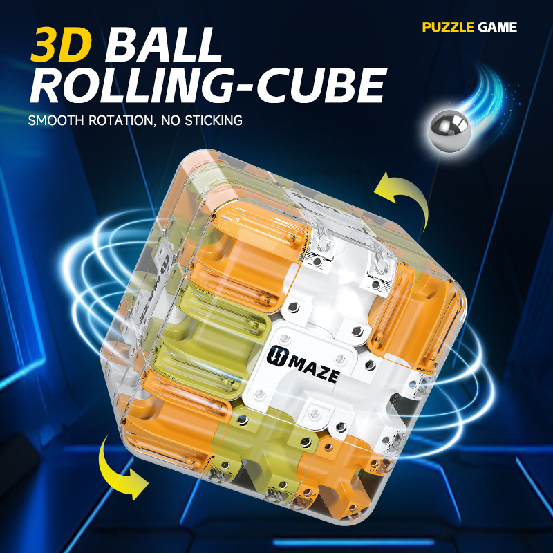 3D Maze Magic Cube Puzzle Maze Finger Trainning Intelligence Logical Thinking Anti-Stress Educational Toys For Children