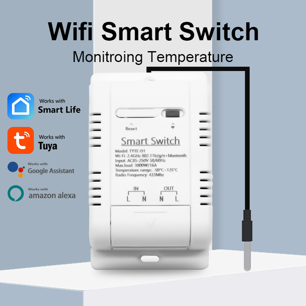Scimagic Tuya Wifi Smart Temperature Humidity Switch Monitoring Electricity Statistics Relay Timing Intelligent Sensor