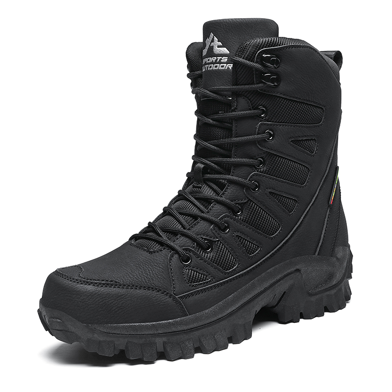 New Men's Boots Fashion Outdoor Men Hiking Boots High Top Breathable Men Desert Ankle Boots Non-slip Motorcycle Boots