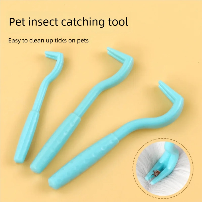 3 Pack Pet Flea Tick Remover Hook Tweezers Set, Tick Puller Removal Tool for Dogs And Cats