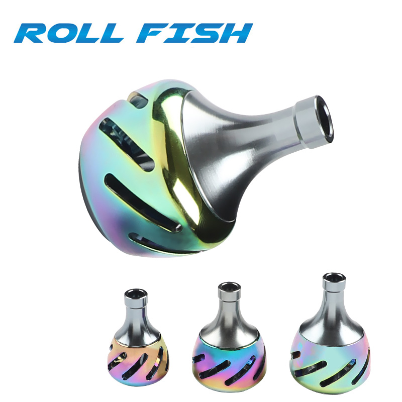 ROLLFISH 1PC Metal Fishing Reel Handle, Ergonomic Knob Rocker Arm Grip, DIY Modification Fishing Tackle