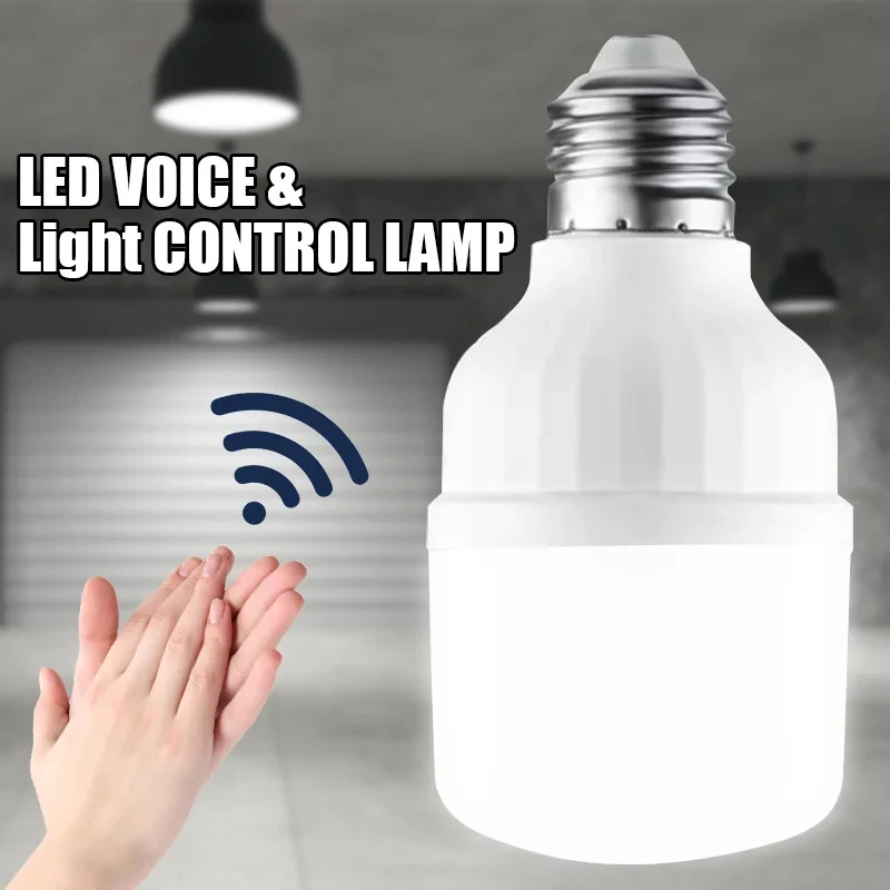 1/2/4pcs LED Bulb Sound Light Control E27 220V LED Light Bulbs for Garage Garden Stairs Pathway Corridor Light Sensor Bombillas