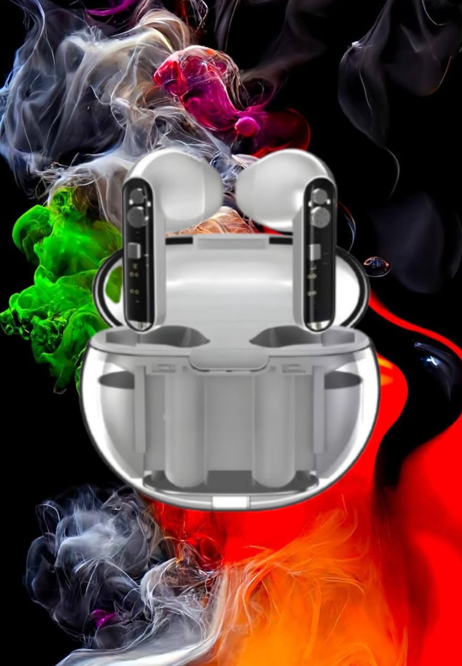 Butterfly TWS Wireless earbud, Bluetooth Earbuds with Transparent Design, 30 Hr Playtime with Fast Charging, Bluetooth 5.3 + ENC, 13mm HD BASS Drivers, IPX7 Sweat-Proof, Built-in Mic
