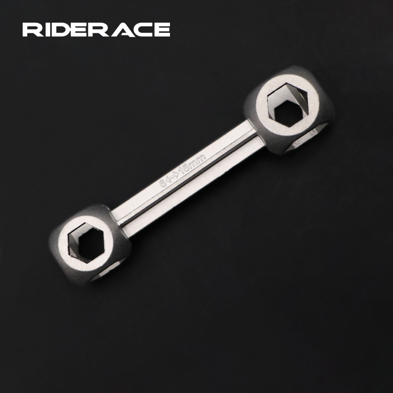 Bike Hexagon Wrench Portable Durable Hand Tool Small Bone Type Wrench Cycling Multi Repair Tool 6-15mm With 10 Hex Holes