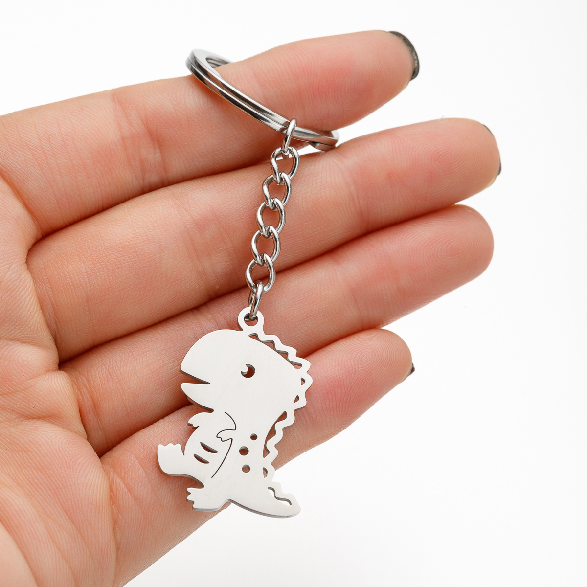 1PC Cute Animal Dinosaur Cartoon Stainless Steel Car Key Pendant Keyrings pen gpt