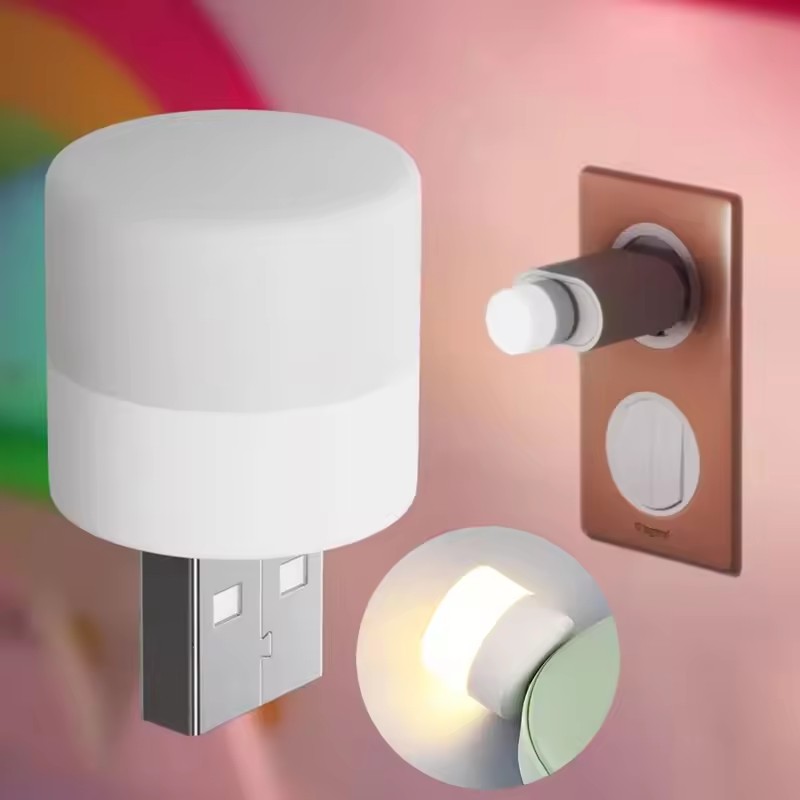 3LEDs 1.5W Reading Lamps USB Night Lights Mini Book Light Portable U Disk LED Lamp Power Bank Powered 12 colors