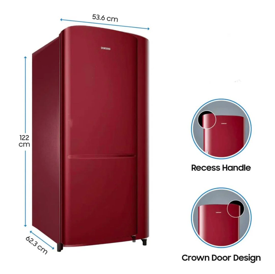 SAMSUNG RR20C20C20C2RH 192 Ltr Single Door Refrigerator - Red