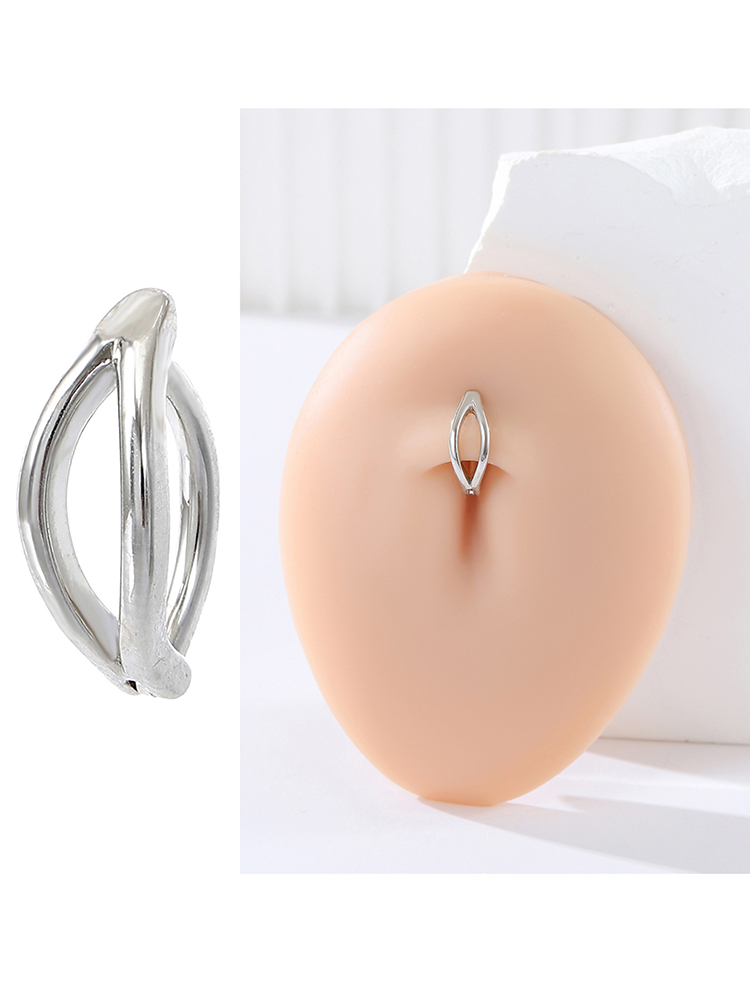 Kuniu 1pc Simple Unisex Glossy Belly Ring Piercing Body Jewelry Party Jewelry