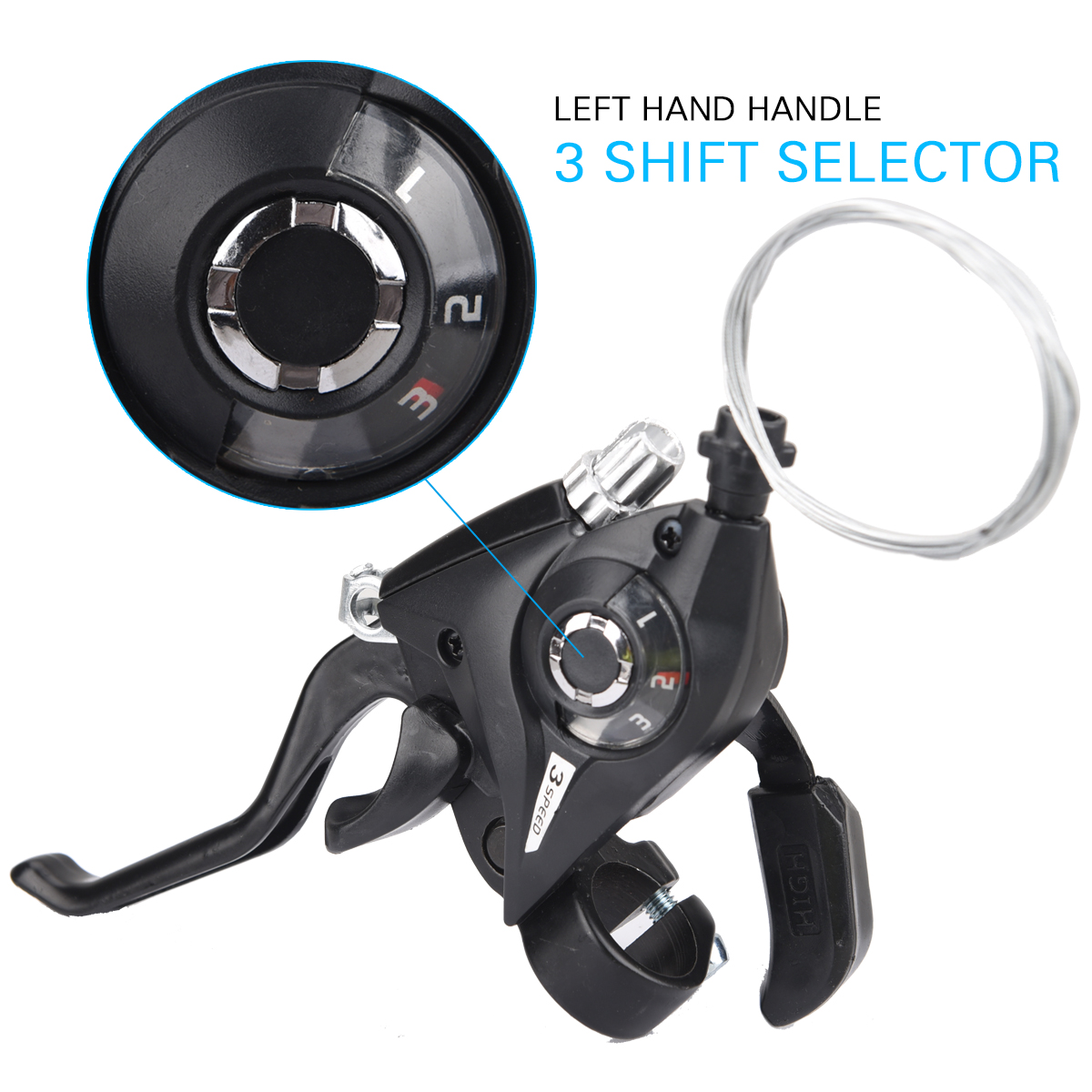 1pcs 3/ 7 / 8 21 24 Speed Bicycle Shifter Brake Thumb Shifter Brake Lever MTB Derailleur Riding Brake Levers Bike Accessories