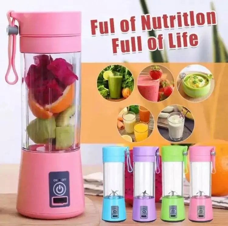 4 Beads 380ml Portable Blender USB Mixer Electric Juicer Machine Smoothie Blender Mini Food Processor Personal Blender Cup Juice Blenders Tumbler