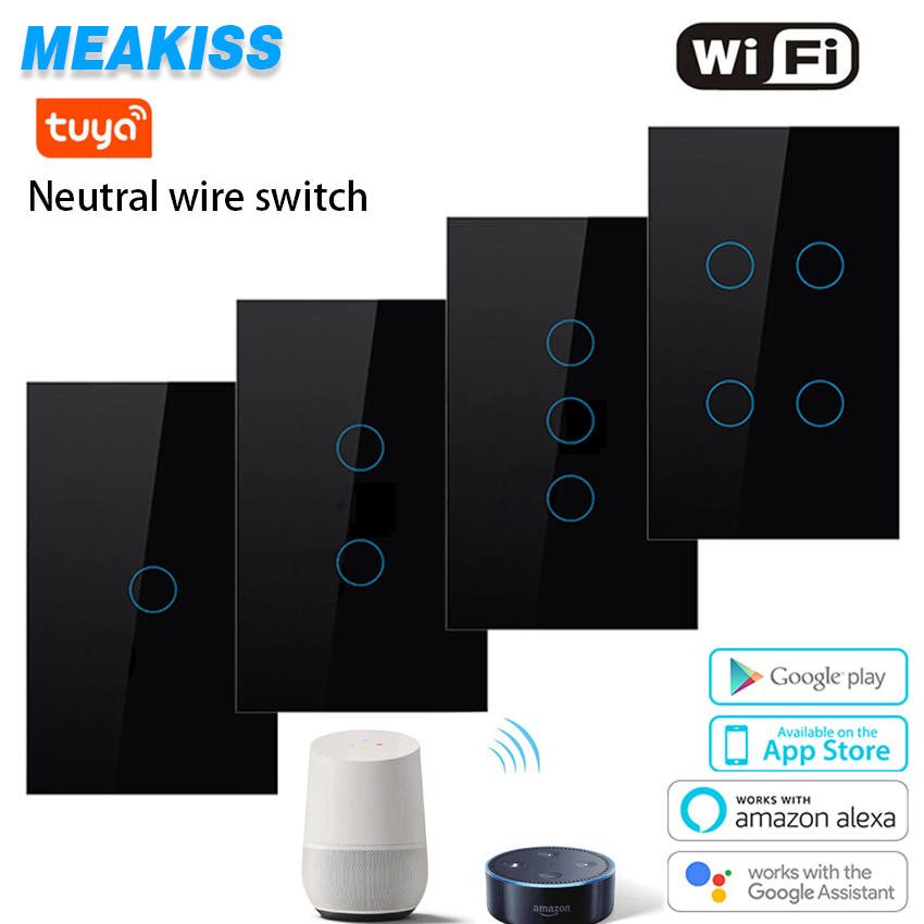 Wifi Smart Switch Smart life App Wireless Remote Alexa home voice control AC110V 220V 2way wall Light touch switch lightify