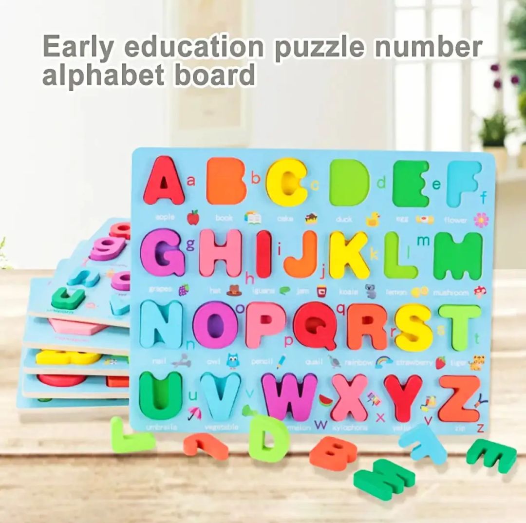 Wooden ABCD Puzzle Board For Kids