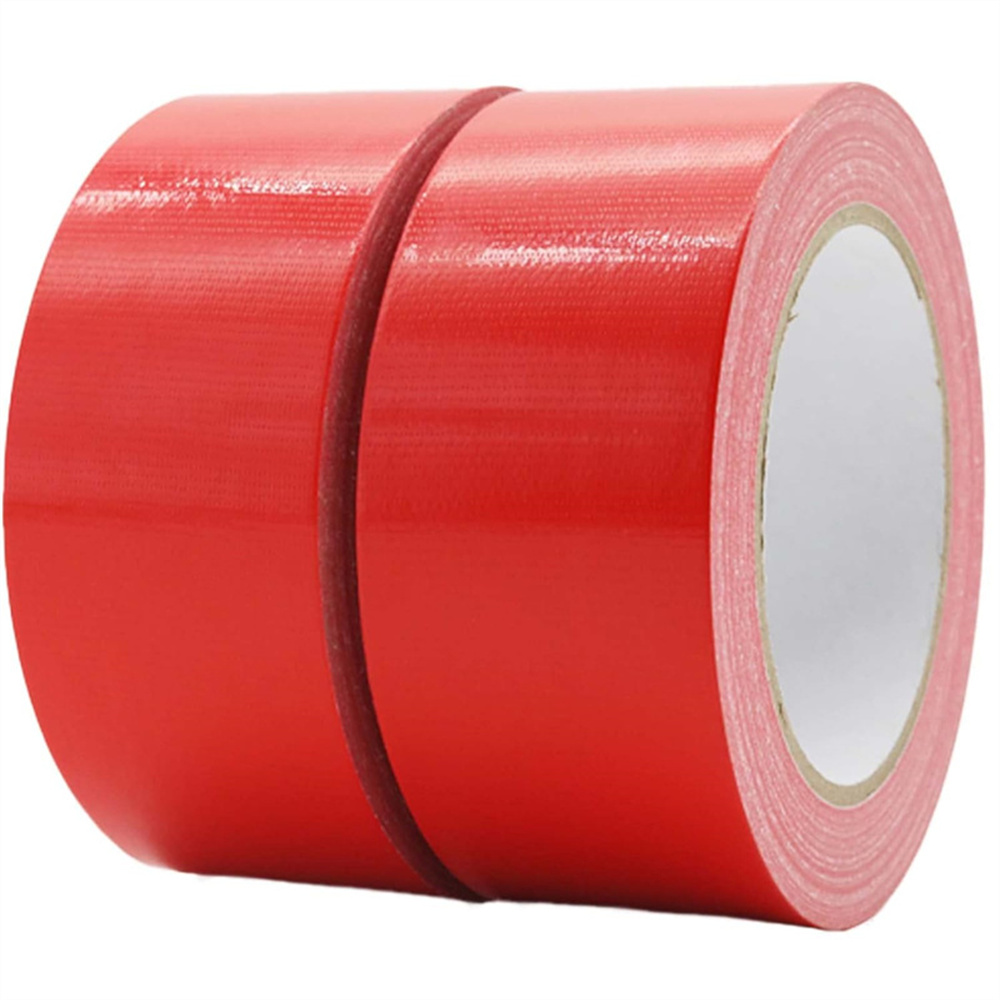 Red Adhesive Fabric Duct Tape for Electric Bicycle Seat Repair Tarpaulin Fix Waterproof No Glue Residue 1 Roll