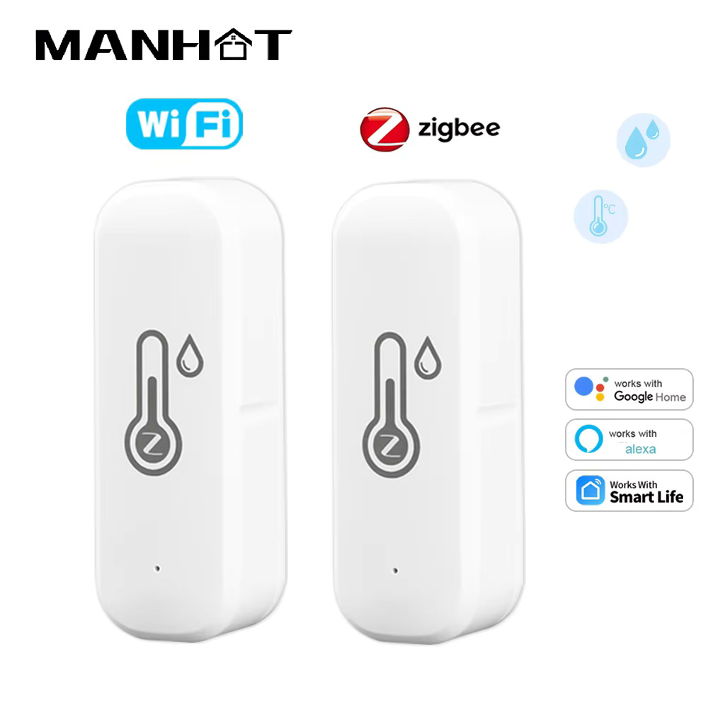 Tuya ZigBee Temperature And Humidity Sensor Work With Alexa Google Home Smart Life App Control