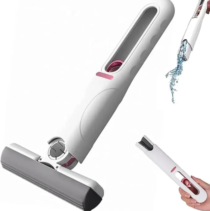 Portable Foldable Wet Dry Mop Quick Cleaning Bathroom Kitchen Mini Sponge Mop Hand-free Wash Mops Mini Portable Floor Mop