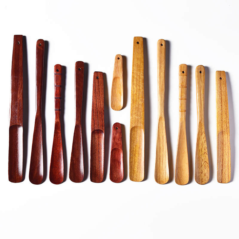 1Pcs Advanced Solid wood Shoe horns 16-40cm Short handle Shoehorn pregnant woman elderly Shoes spoon Home Shoe spatula