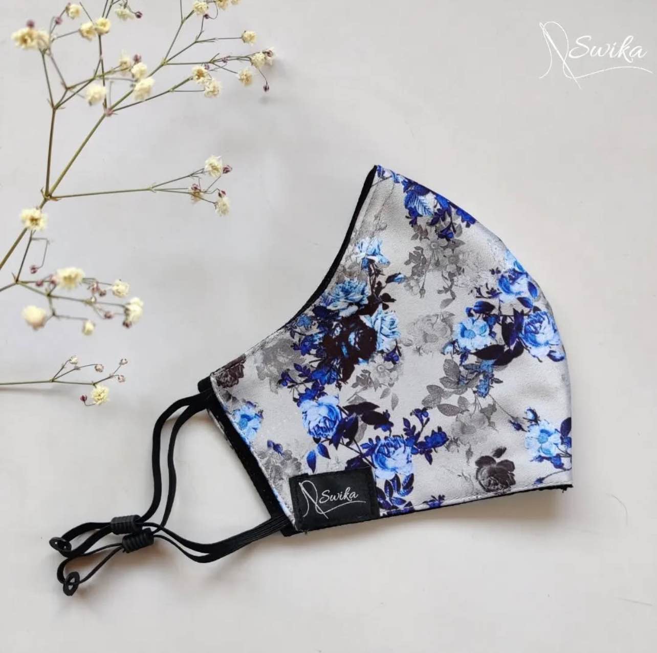 Floral Mask Beautiful Floral Print Face Mask Reusable Washable Non-Woven Fabric Adjustable Ear Loops for Adults