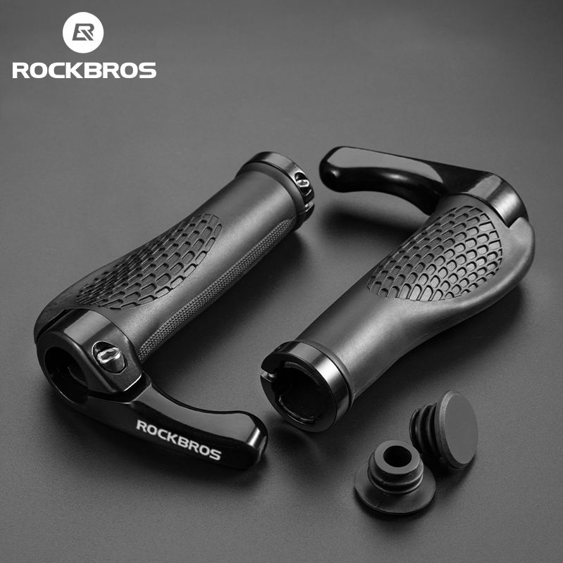 ROCKBROS Bicycle Grips MTB Mountain Bike Handlebar Grips Horns Shofar Vice Handle Bike Grips Shockproof Cycling Grips