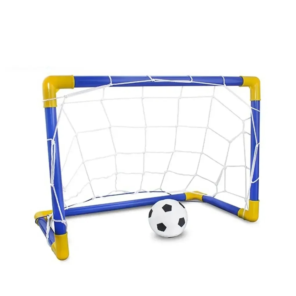 1PC Indoor Mini Folding Soccer Goal Net Plastic Football Post Frame Set Inflatable Kids Sport Toys For Indoor Outdoor Team Games