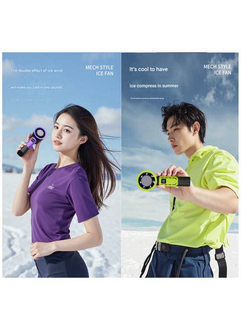 Portable Mini Handheld Fan, 100 Speed Mecha, USB Rechargeable, High-Speed with Digital Display