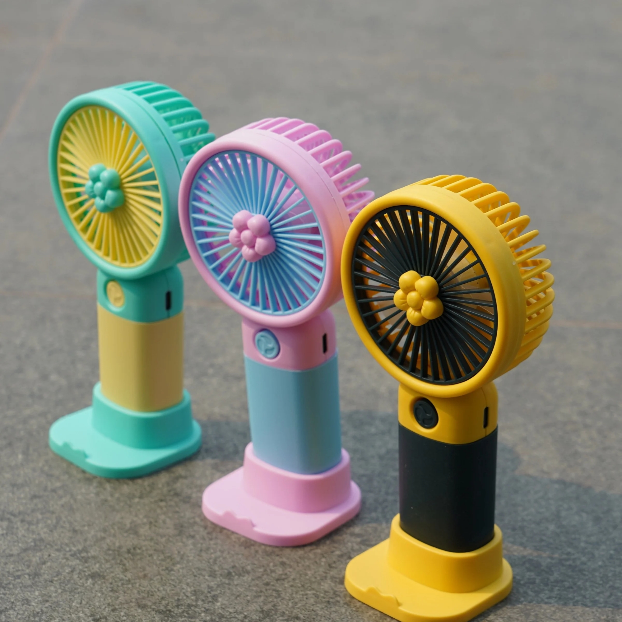 Portable Mini Handheld Fan Rechargeable USB Cooling Fan with Stand - Quiet & Lightweight