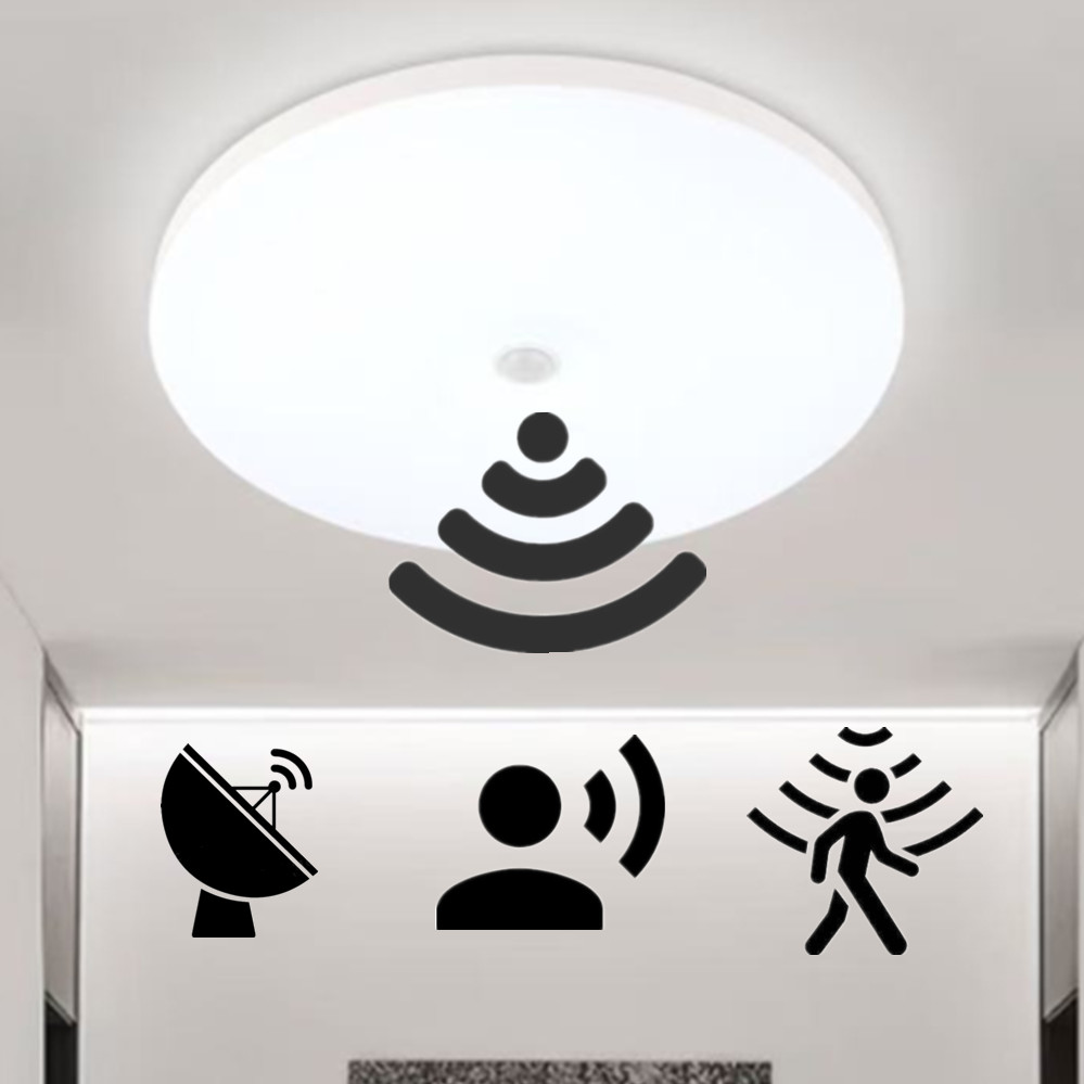 Motion Sensor Ceiling Lamp 12w 18w PIR Motion Detector Modern Ceiling Lighting For Corridor Garage Stair Balcony AC 220V