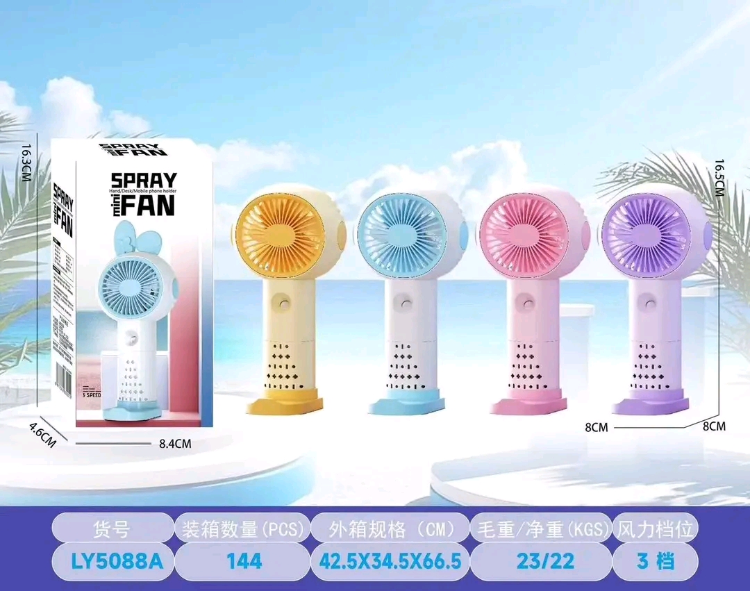 Portable Handheld Misting Fan Personal Mister Sprayer Fan Spray Cooling Make-up Fan Noiseless Humidity Handheld Fan spray mini fan