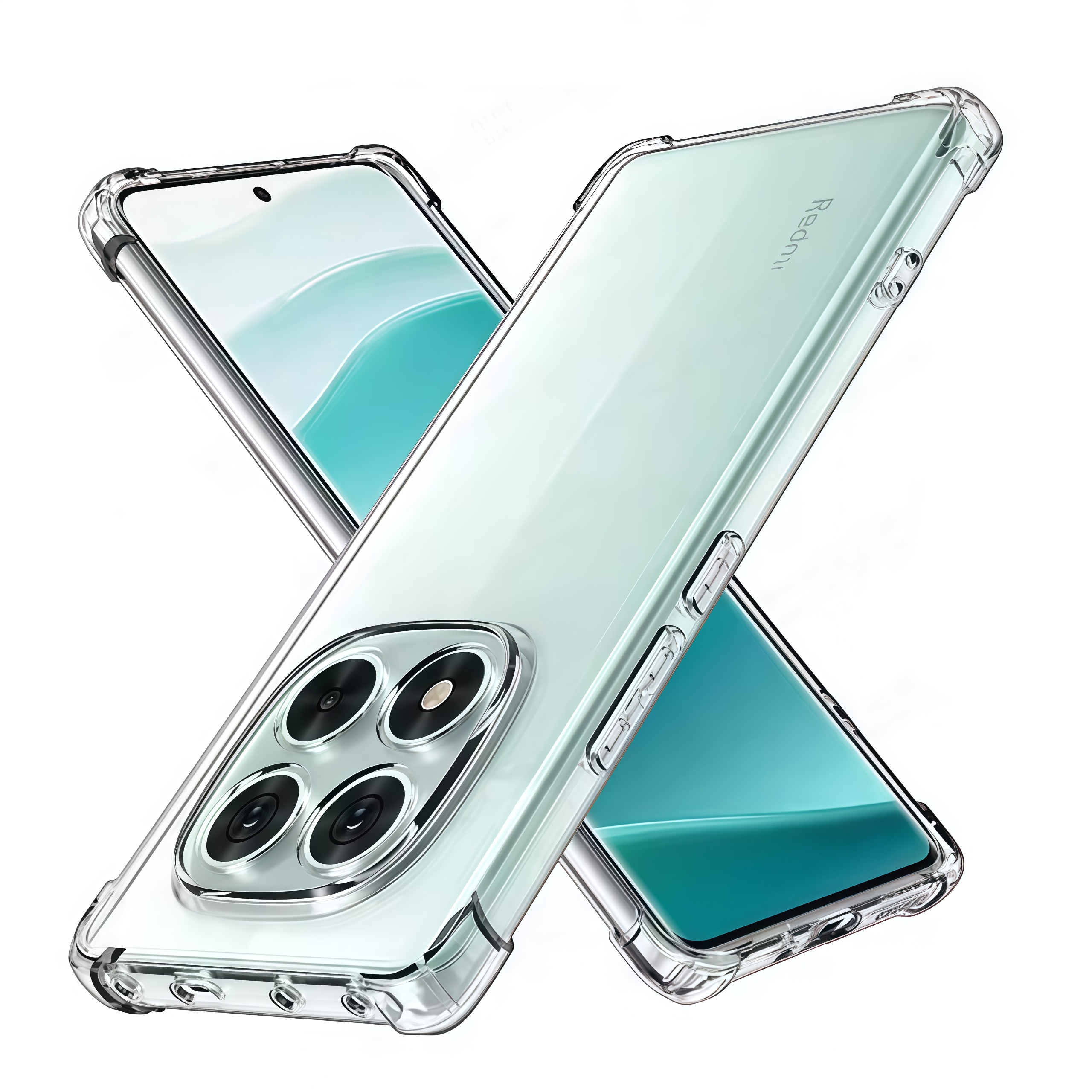 Clear Phone Case For Redmi Note 15 13 14 12 11 10 9 Pro Plus 5G Shockproof Transparent Soft Silicone TPU Bumper Cover