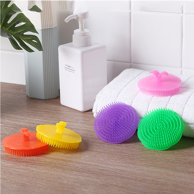 1pcs Head Massage Brush Soft glue Shampoo brush Bathroom Products Plastic Sanitary comb Washing Hair Scalp Shower Body