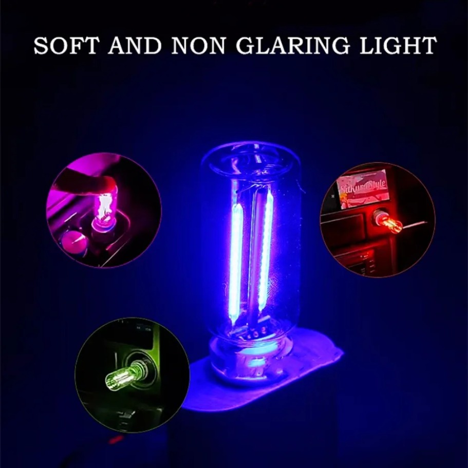 USB 5V Touch Dimming LED Night Light Retro Edison Filament Glass Bulb Incandescent Eye Protection Lighting Car Decoration