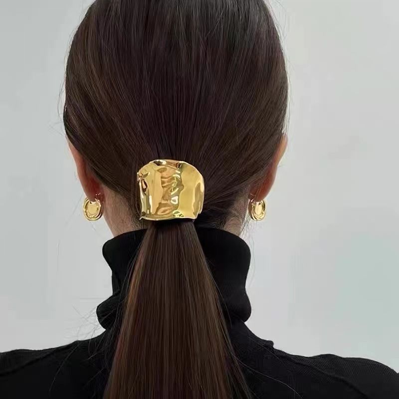 Metal Sensation Lava Plug Hair Clip Scissors Headwear Back Computer Spoon Low Horse Tail Clip High-end Sensation Women