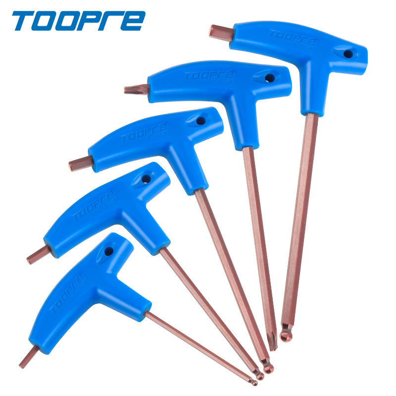 Bicycle Hexagonal Wrench T-shaped Extended Plastic Handle Double Headed T25 Wrench S2 Tool Set Repair Tools