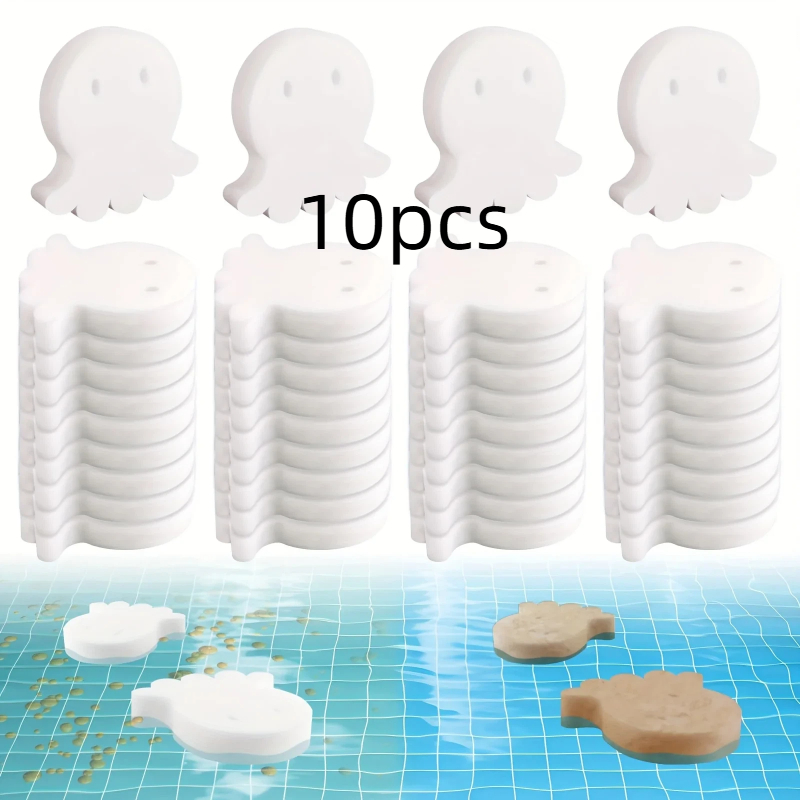 10Pcs Octopus Oil Absorbing Filter Sponge Floating Cleaning Tool for Swimming Pool SPA Pond Multi-Functional Pool Care Accessory