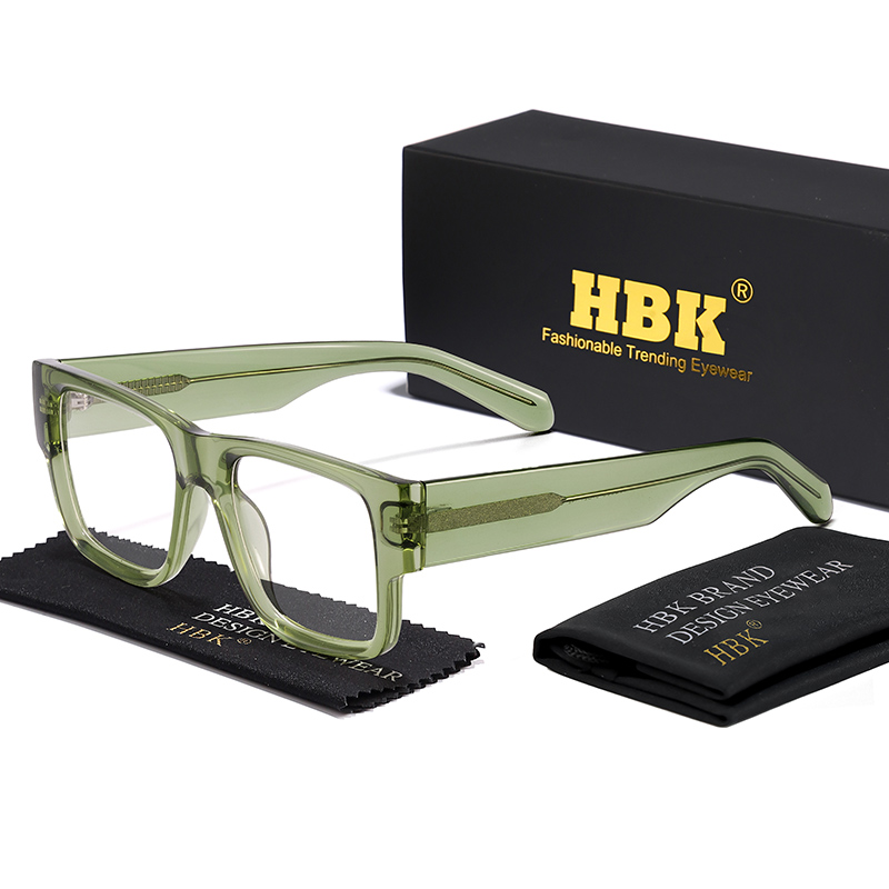 HBK High quality Acetate Frame Glasses For Men Cat Eye Vintage Design Glasses Frames Women Anti BlueLight Computer Glasses