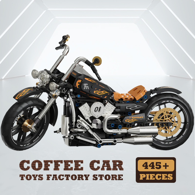 NEW High-tech Retro Motorbike MOC Bricks Toys City Racing Locomotive Building Blocks Moto Cars Model Boys Children