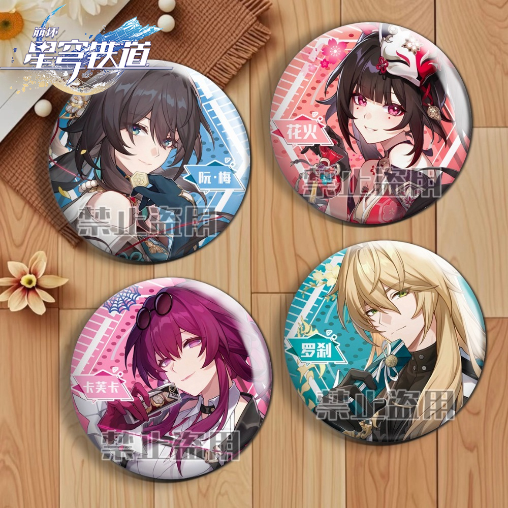 Honkai: Star Rail Game Merch Badge Sparkle Kafka Luka Luocha Ruan Mei Argenti Backpack Accessories Pendants for Game Fans