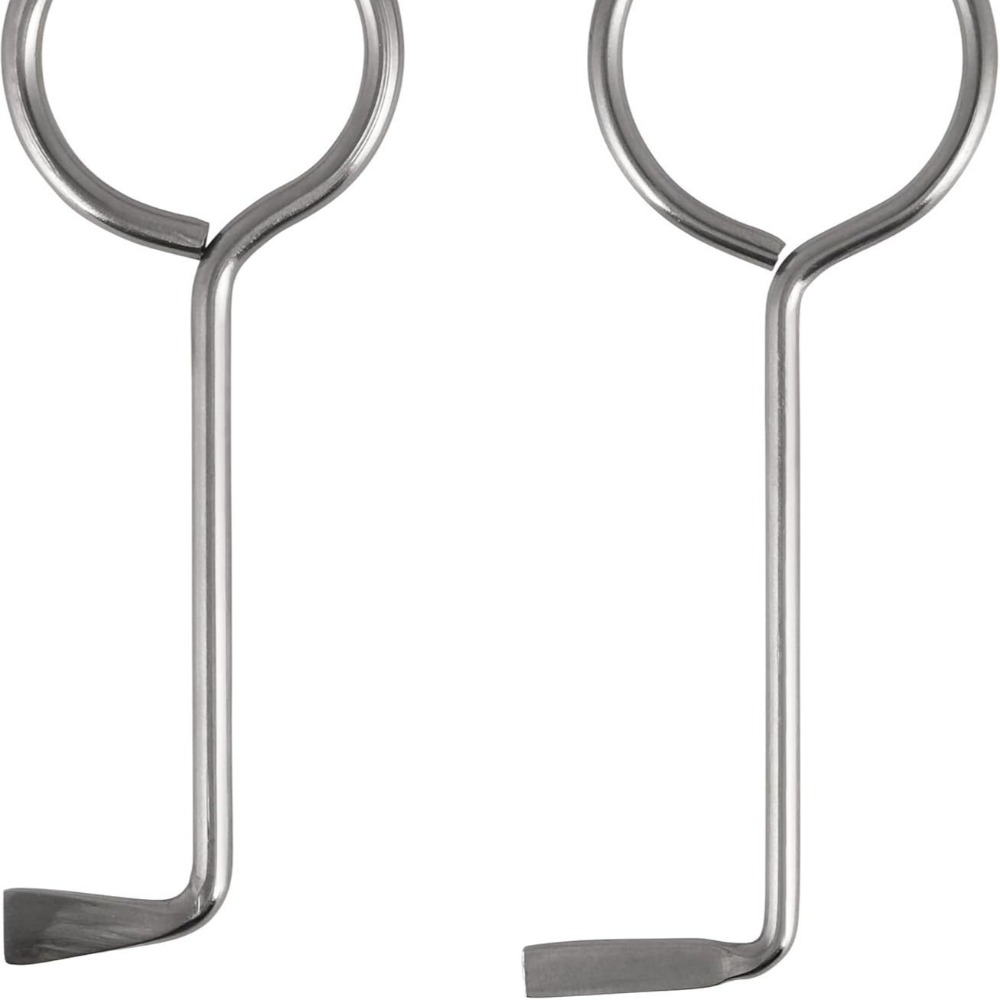 2PCS New Firefighter Door Swipe Tool Stainless Steel Sturdy Lock Picking Tool Leverage Practical Pry Opening Tool for Door