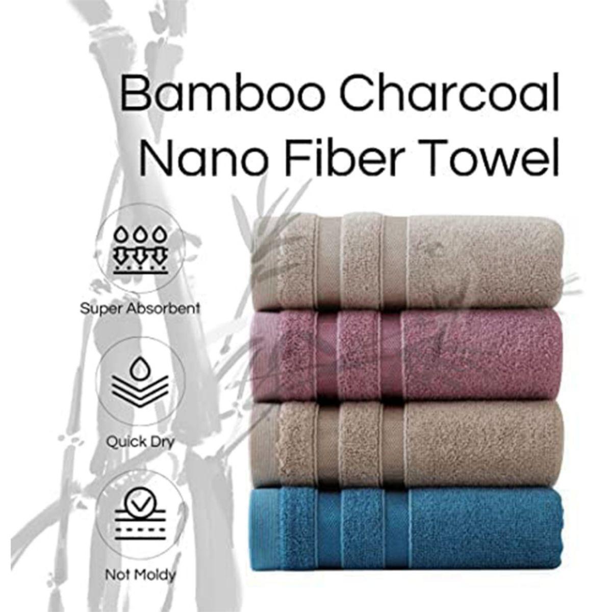 1 Pcs Luxury Bamboo Cotton Towel - Natural, Sustainable, Hypoallergenic, Highly Absorbent, Ultra-Soft