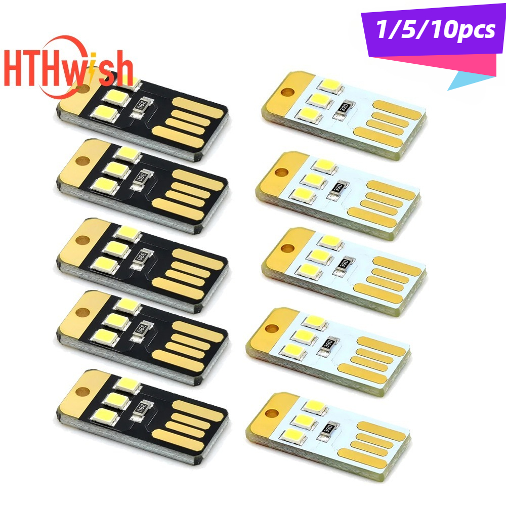 1/5/10pcs Book Light Mini Night Lighting DC5V Touch Sensor Switch Led Usb Light 0.2W LED Lamp for Power Bank Computer Laptop