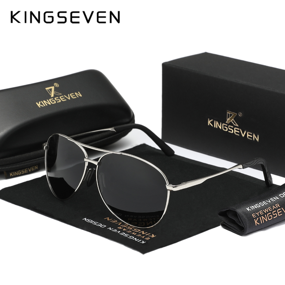 KINGSEVEN Alloy Design Pilot UV400 Sunglasses Polarized Classic Protection Summer Glasses For Men Women Driving Eyewear